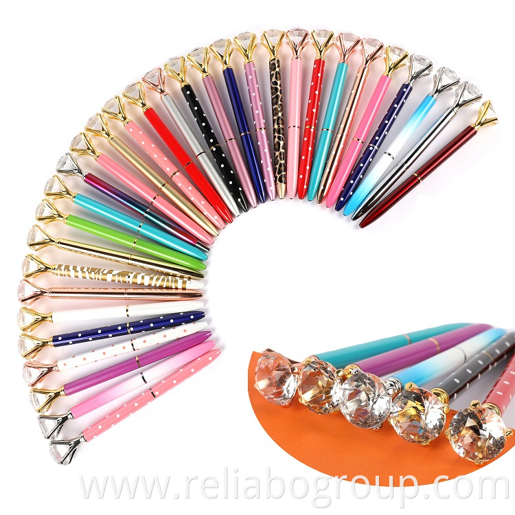 Crystal Ballpoint Pen Fashion Girl 19 Carat Large Diamond Ball Pen Material Escolar Bolis Escolares Kawaii Novelty